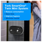 TORK T9 SMARTONE MINI TWIN držač za toalet papir, crni - Image 5